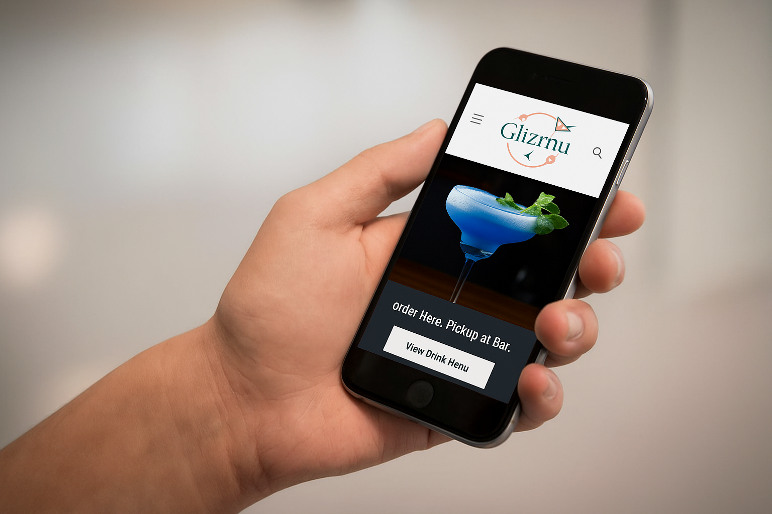Early prototype of the app running on a phone